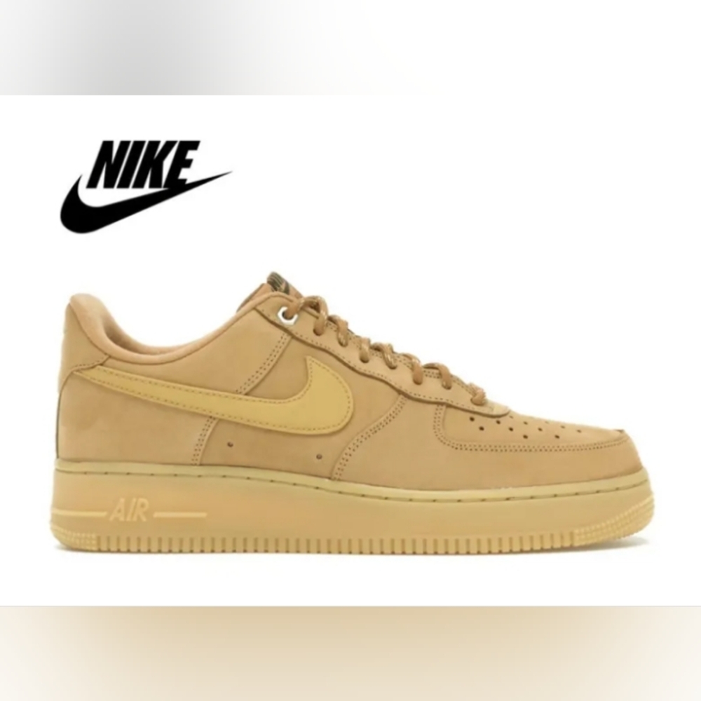 Women's Nike Air Force One '07 WB Low Flax/Wheat-Gum Light Brown AF1 New